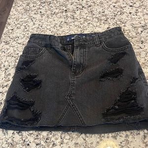 Black jean skirt
